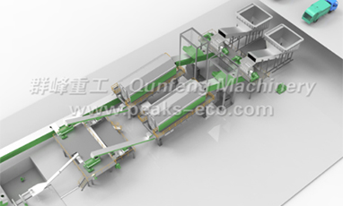 Qunfeng heavy industry | Bengbu eat hutch garbage disposal  feeding trial run + big material sorting, pulping machine video display effect