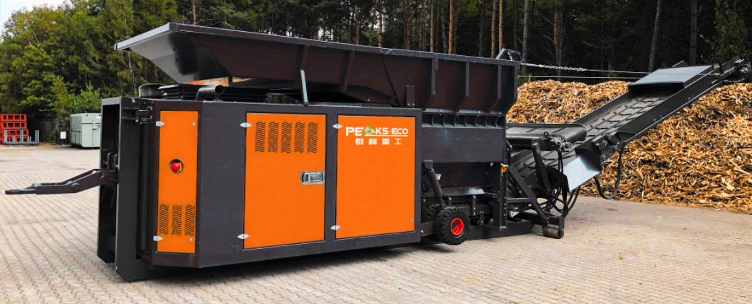 Peaks-Eco Mobile Double Shaft Synchronous Shredder Helps to Turn Construction Waste into Treasure