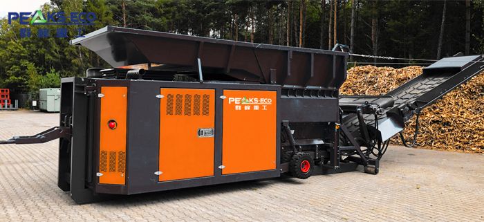 Mobile double shaft synchronous shredder