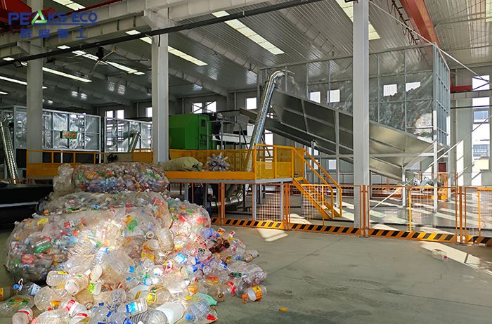 Recyclable waste sorting center treatment system