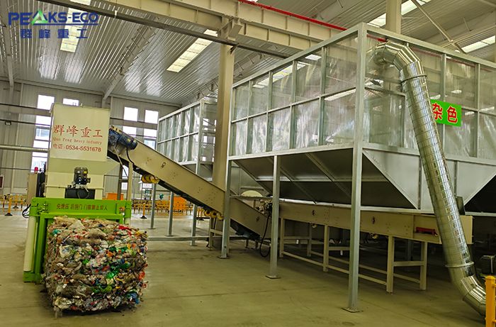 Recyclable waste sorting center treatment system